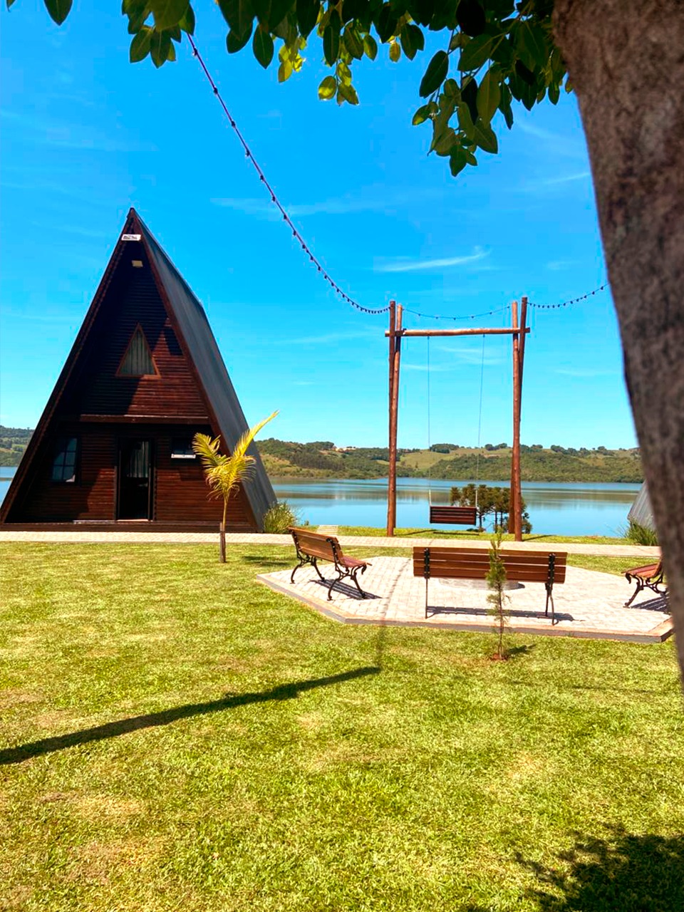 Cabana com vista para o lago
